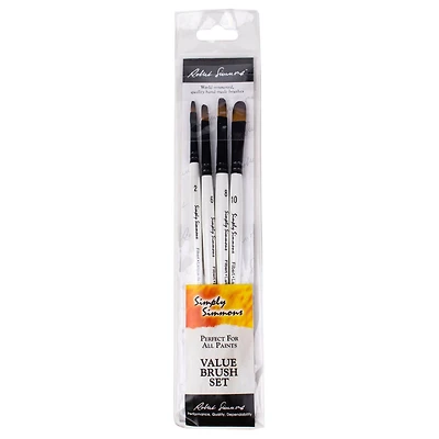 Simply Simmons Just Filberts 4 Piece Brush Set