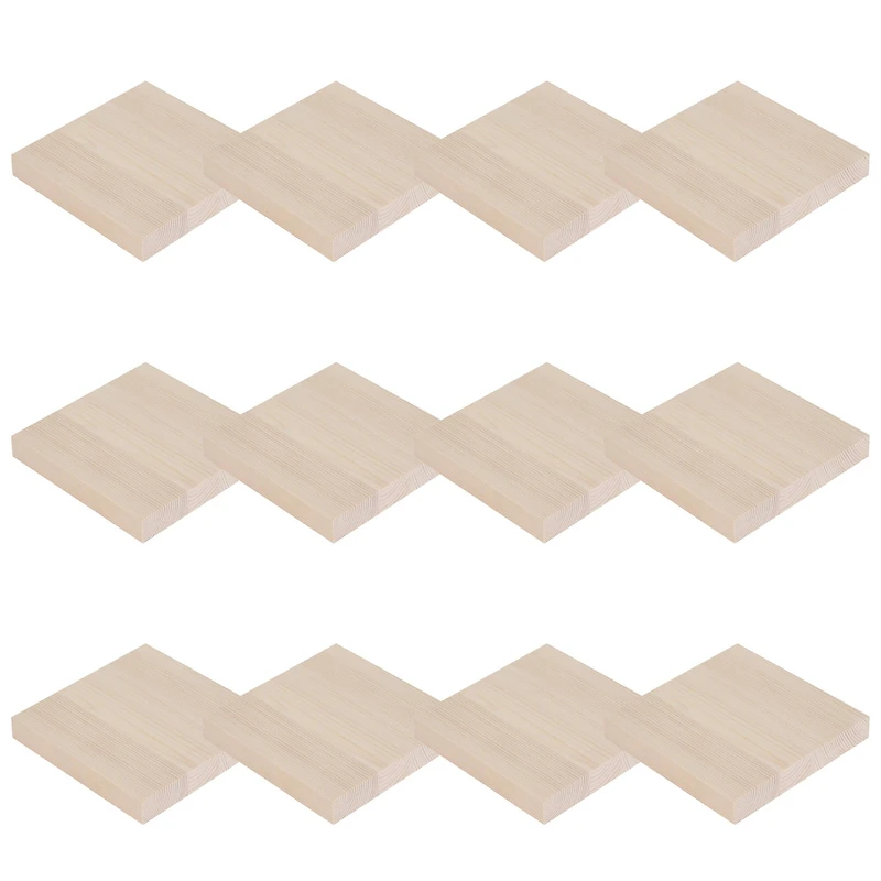 12 Pack: 5" Square Pinewood Plaque by Make Market®