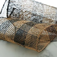 10" x 19ft. Black & Natural Plaid Poly Burlap Mesh by Celebrate It™