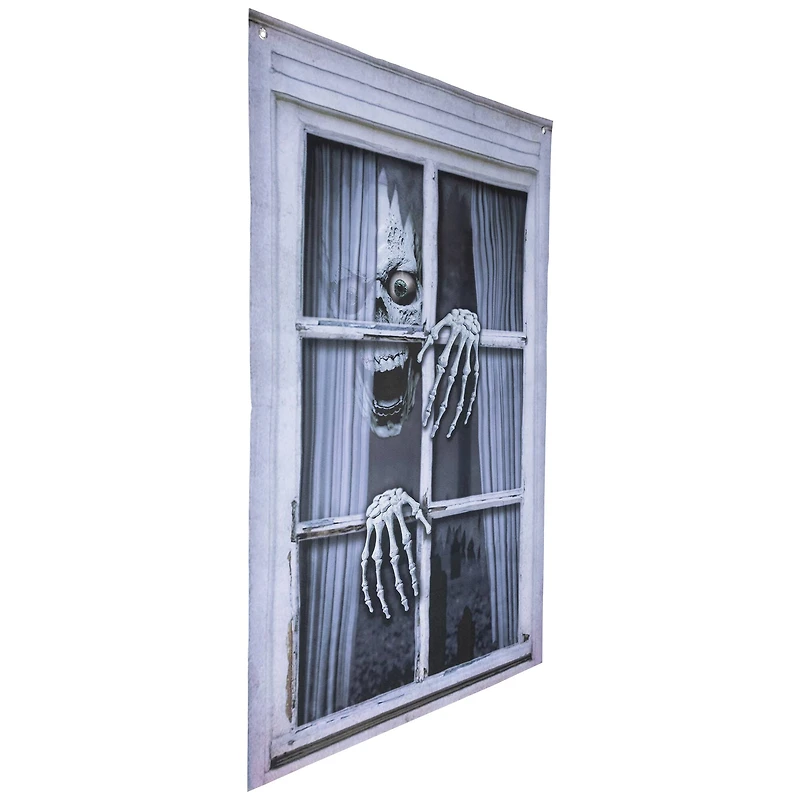 46" Scary Skeleton Window Cover Halloween Decoration