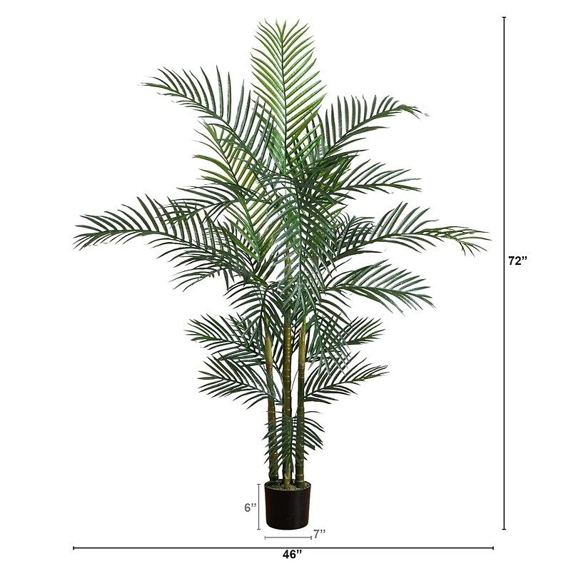 6ft. Potted UV Resistant Areca Palm Tree