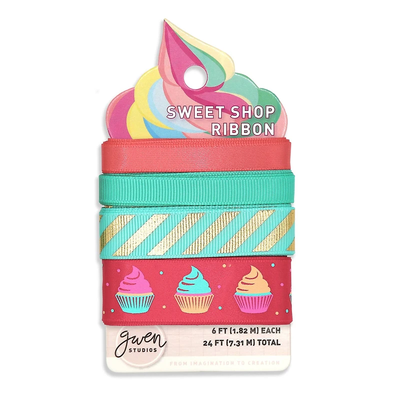 Gwen Studios Cupcakes Printed Ribbon Pack