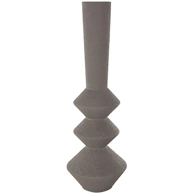 30" Dark Gray Metal Art Deco Style Vase