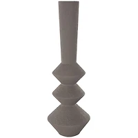 30" Dark Gray Metal Art Deco Style Vase