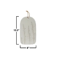 Hello Honey® Small White Porcelain Serving Tray with Fern Fronds