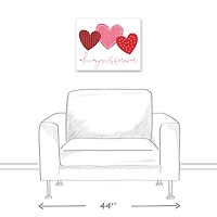 Pattern Hearts Canvas Wall Art