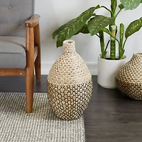 Brown Seagrass Tall Woven Floor Vase 11" x 11" x 20"
