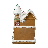 Glitzhome® 12" Light-Up Gingerbread House Table Décor