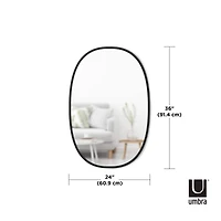 Umbra 36" Black Hub Oval Wall Mirror
