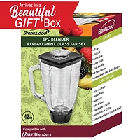 Brentwood 42oz. 6-Piece Oster P-OST722 Blender Glass Jar Replacement Set