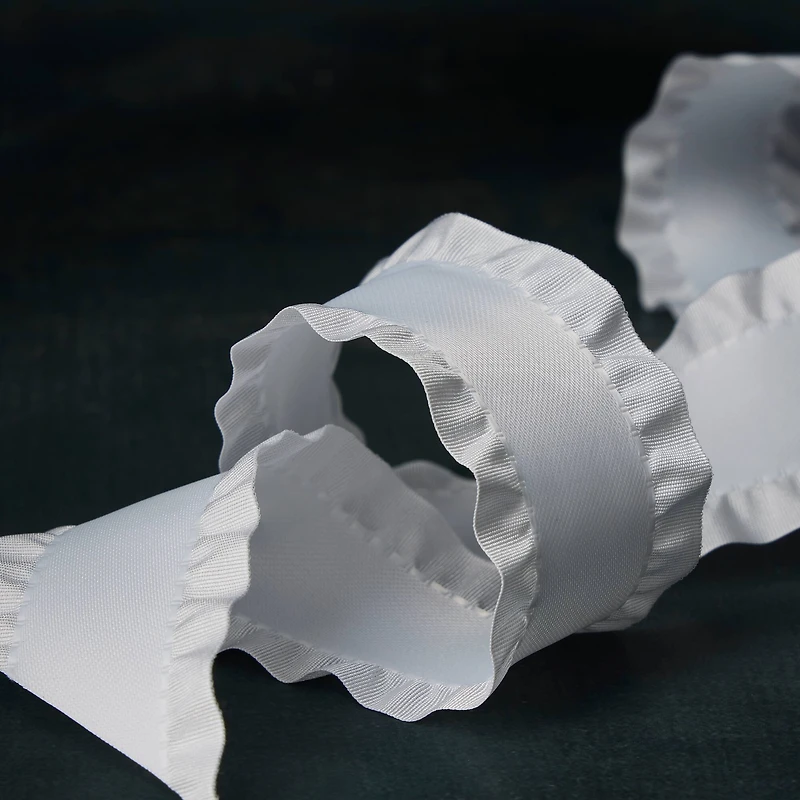 12 Pack: 1.5" x 5yd. Satin Double Ruffle Ribbon by Celebrate It™ 360°™