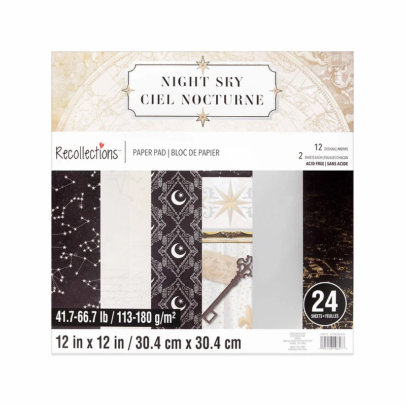 12" x 12" Night Sky Paper Pad by Recollections™, 24 Sheets