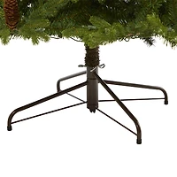 7.5ft. Pre-Lit Yukon Mountain Fir & Pinecones Artificial Christmas Tree with Clear Lights