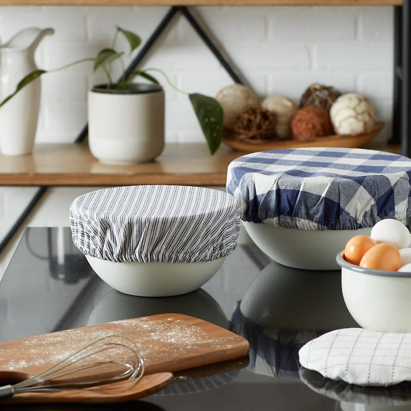 DII® Assorted French Blue Farmhouse Woven Dish Cover Set