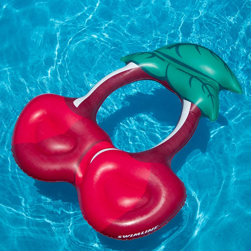 46" Red & Green Cherry Inflatable Swimming Pool Ring Lounger