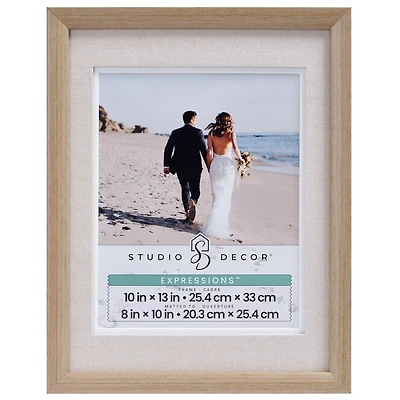 Expressions™ Tabletop Frame with Natural Linen Mat by Studio Décor