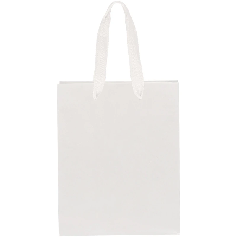JAM Paper Medium White Matte Heavy Duty Kraft Gift Bags, 10ct.