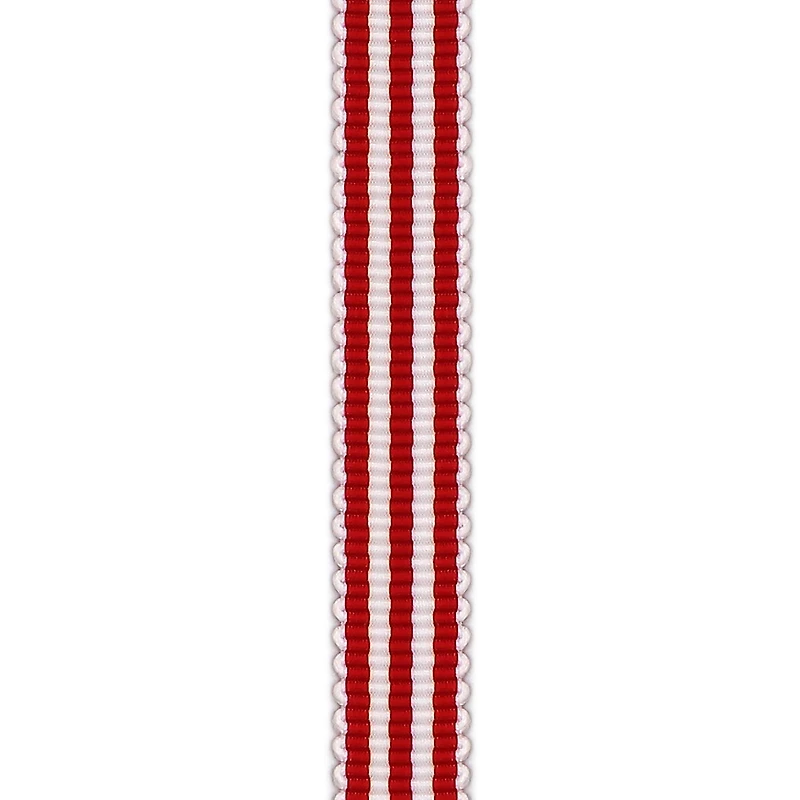 Gwen Studios /8" x 3yd. Red & White Stripe Grosgrain Ribbon
