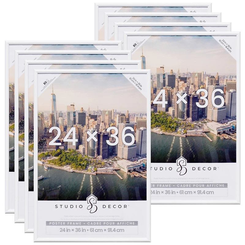 8 Pack: 24" x 36" White Poster Frame by Studio Décor™