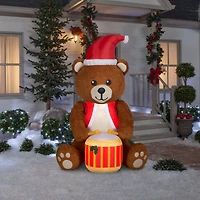6ft. Airblown® Animated Inflatable Drummer Boy Teddy Bear