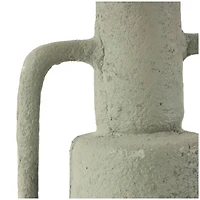 16" Light Gray Paper Mache Textured Vase