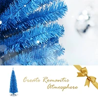 Costway 6ft.Unlit Blue Pencil Slim Tree Artificial Christmas Tree
