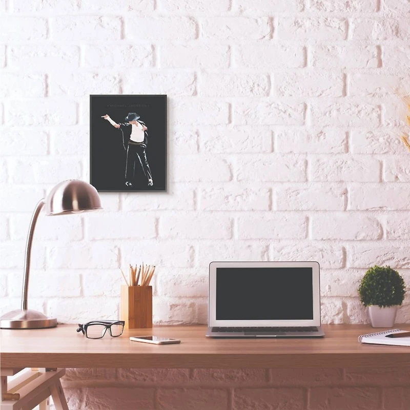 Stupell Industries Michael Jackson Design Wall Accent with Black Frame