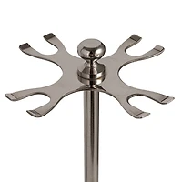 Hello Honey 5-Piece Stainless Steel and Mango Wood Bar Tools with Stand, Nickel Finish and Natural