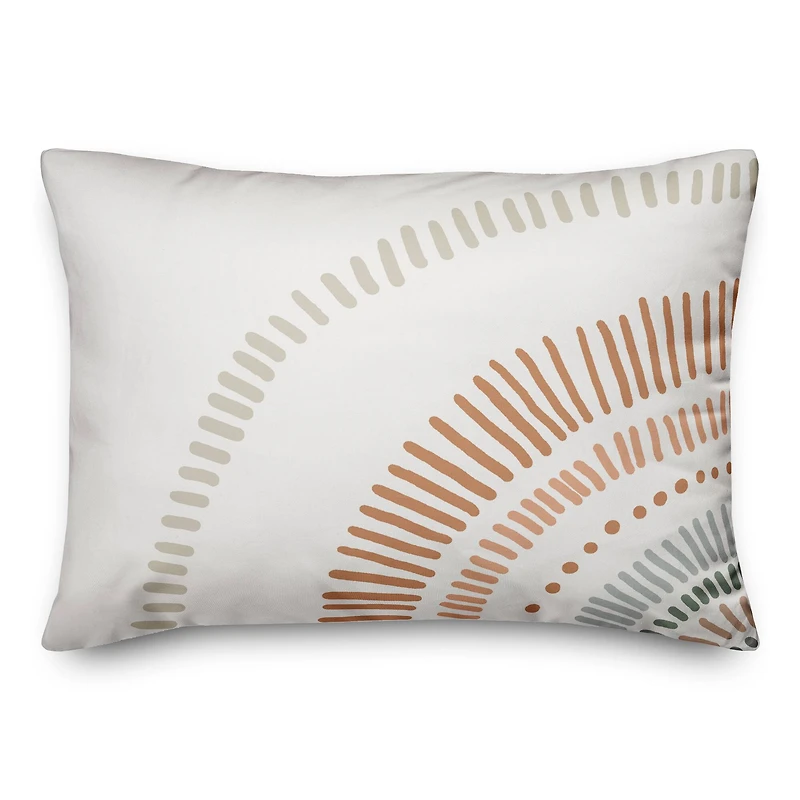 Dashed Earthtones 14" x 20" Throw Pillow