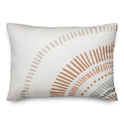 Dashed Earthtones 14" x 20" Throw Pillow