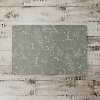 Green Fall Pattern Floor Mat