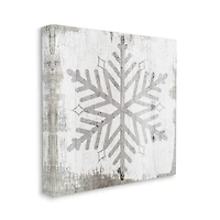 Stupell Industries Winter Nature Snowflake Shape Canvas Wall Art