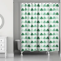 Multiple Pattern Ombre Shamrock Shower Curtain 71" x 74" Shower Curtain