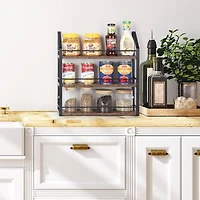NEX™ 17" Brown Wall-Mounted 3-Tier Spice Rack Organizer