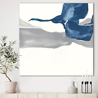 Designart - Gouache Sapphire on Gray IV