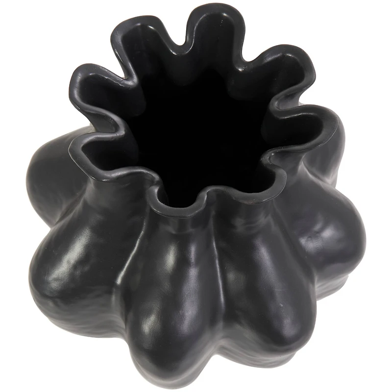 Black Abstract Tulip Shaped Vase Set