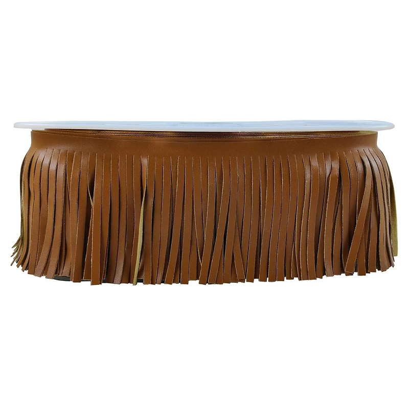 4" Faux Leather Fringe Trim by Celebrate It