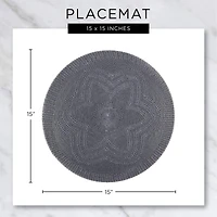 DII® 15" Round Natural Lattice Woven Placemat Set, 6ct.