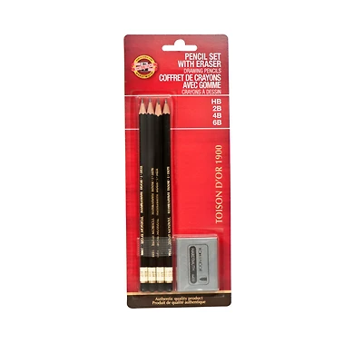Koh-I-Noor® 4 Piece Pencil Set with Eraser