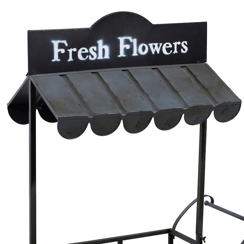 Black Metal Farmhouse Plantstand, 32" x 44"