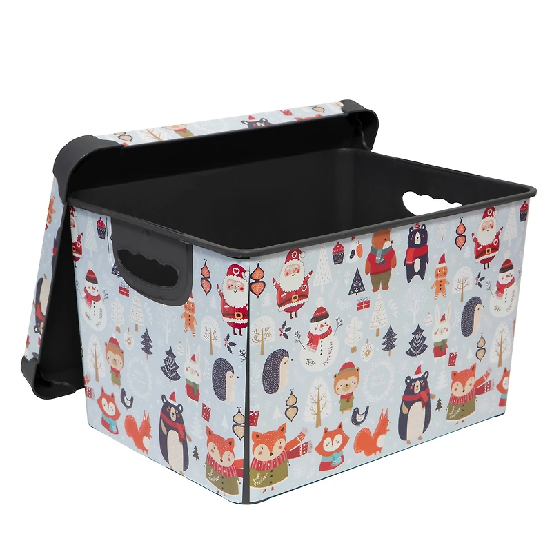 Simplify Woodland Winter Storage Tote Bin