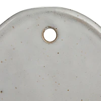 Hello Honey® 9" White Stoneware Wall Vase with 2 Shelves & Reactive Glaze