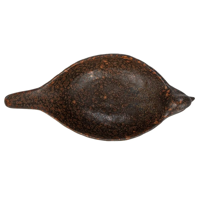Hello Honey® 10" Brown Debossed Stoneware Bird Bowl with Reactive Glaze, 2ct.