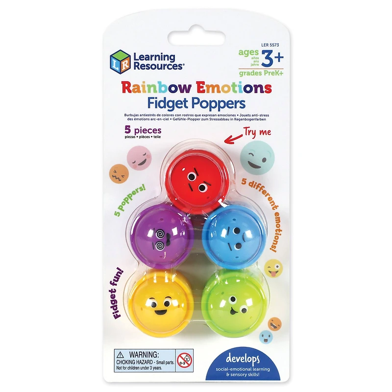 Learning Resources Rainbow Emotion Poppers