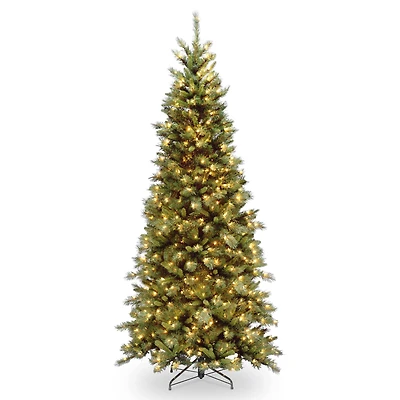 6.5ft. Pre-Lit Tiffany Fir Slim Tree, Clear Lights