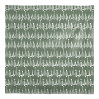 58'' Sage Christmas Tree Pattern Tablecloth