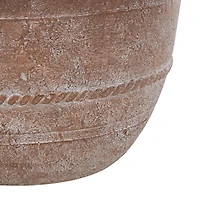18" Brown Magnesium Oxide Mediterranean Inspired Vase