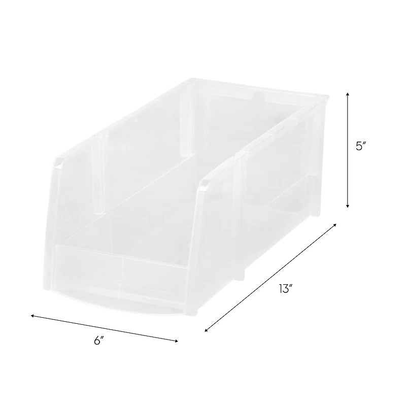 IRIS Large Clear Plastic Stacking Bin