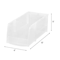IRIS Large Clear Plastic Stacking Bin