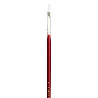 Connoisseur® White Taklon Brush All Media Long Handle Filbert Brush